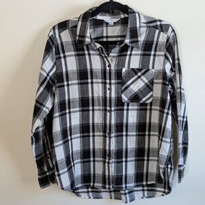 Black and White Flannel Shirt